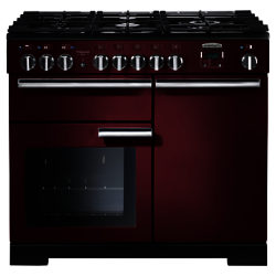 Rangemaster Professional Deluxe 100 Dual Fuel Range Cooker Cranberry